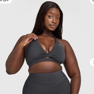 Oner Active Unified Twist Sports Bra Charcoal M